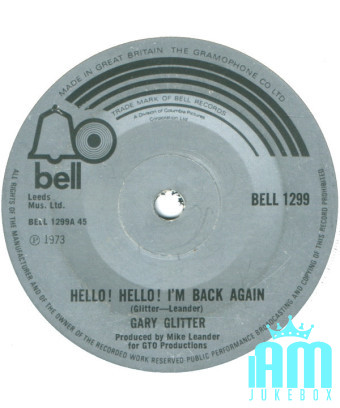Hallo! Hallo! I'm Back Again [Gary Glitter] – Vinyl 7", 45 RPM, Single [product.brand] 1 - Shop I'm Jukebox 