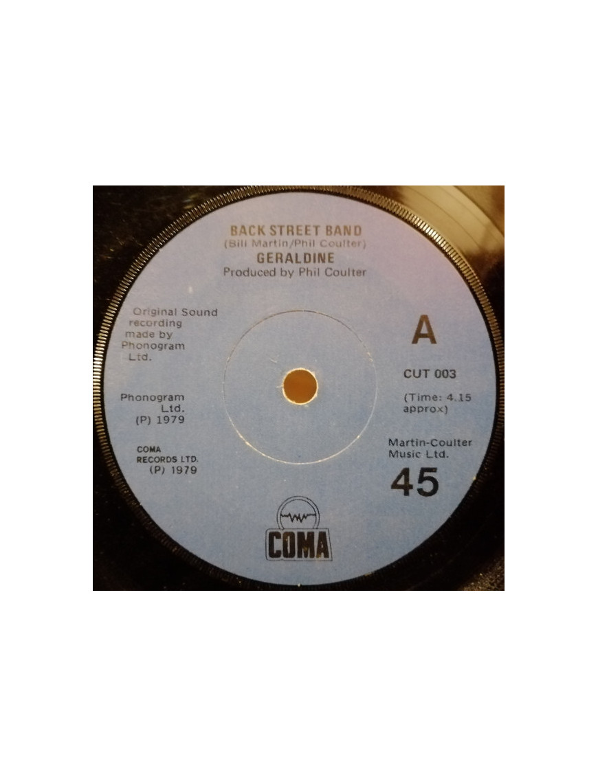 Back Street Band [Geraldine] - Vinyl 7", 45 RPM, Single, Stereo