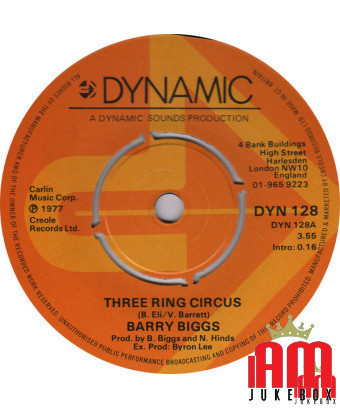 Three Ring Circus [Barry Biggs] - Vinyl 7", 45 RPM, Single [product.brand] 1 - Shop I'm Jukebox 