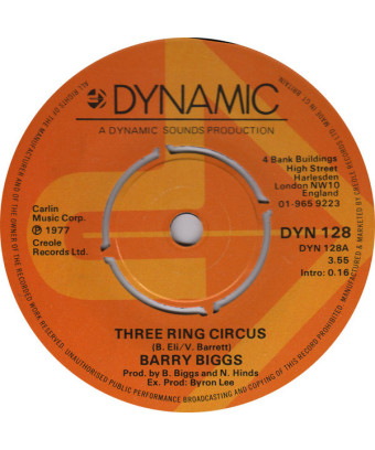 Three Ring Circus [Barry Biggs] – Vinyl 7", 45 RPM, Single