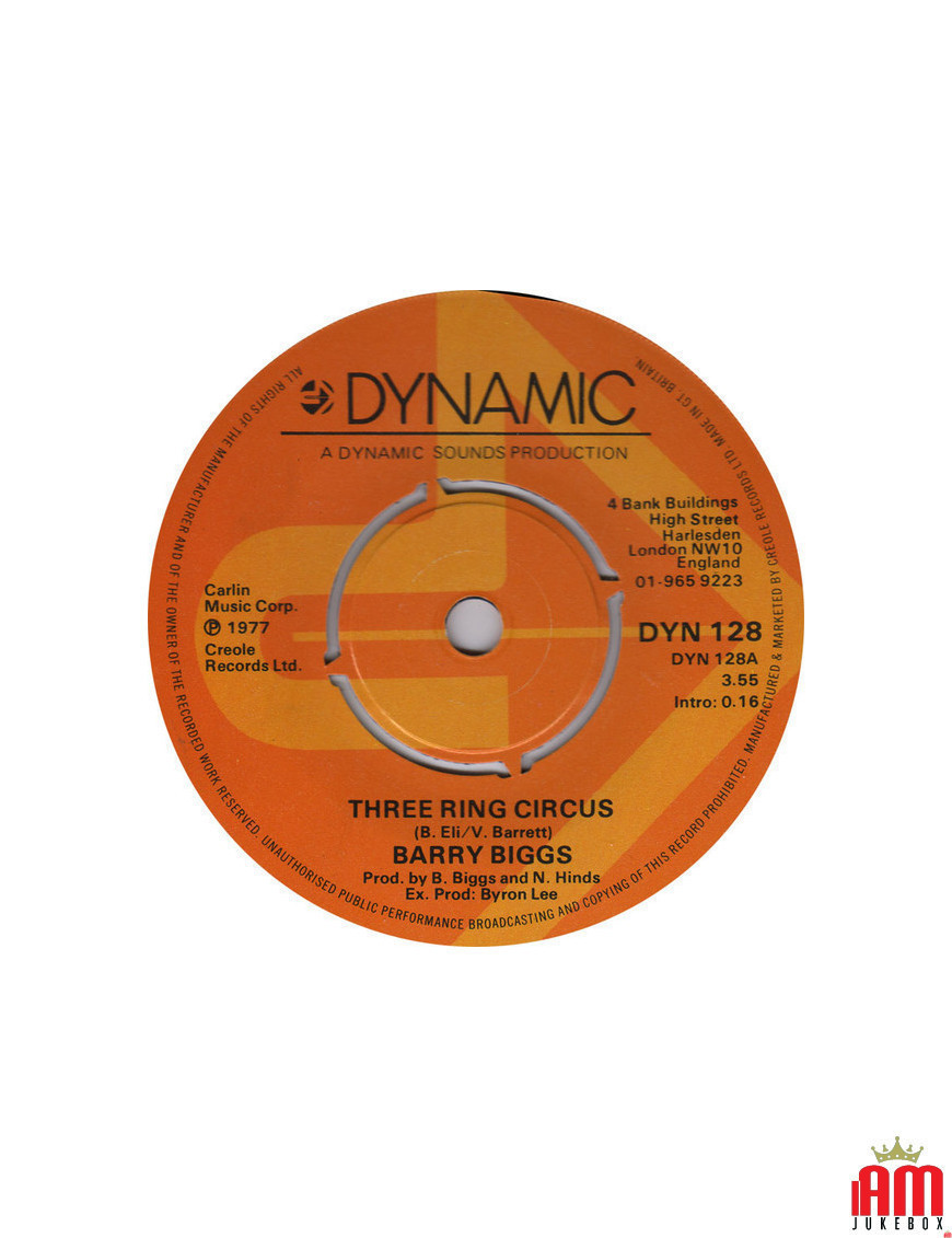 Three Ring Circus [Barry Biggs] - Vinyl 7", 45 RPM, Single [product.brand] 1 - Shop I'm Jukebox 