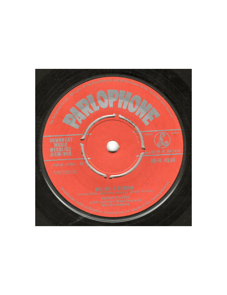 Mix Me A Person [Adam Faith] - Vinyl 7", 45 RPM, Single [product.brand] 1 - Shop I'm Jukebox 