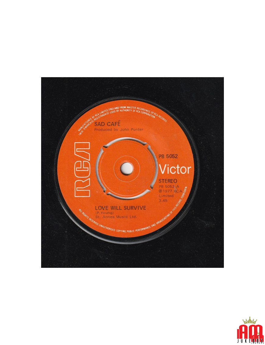 Love Will Survive [Sad Café] - Vinyl 7", 45 RPM, Single [product.brand] 1 - Shop I'm Jukebox 