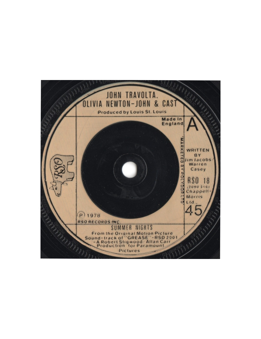 Nuits d'été [John Travolta,...] - Vinyl 7", 45 RPM, Single