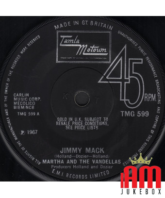Jimmy Mack [Martha Reeves & The Vandellas] - Vinyle 7", Single, 45 tours
