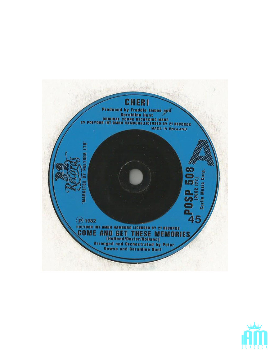 Venez chercher ces souvenirs [Cheri] - Vinyl 7", 45 RPM [product.brand] 1 - Shop I'm Jukebox 