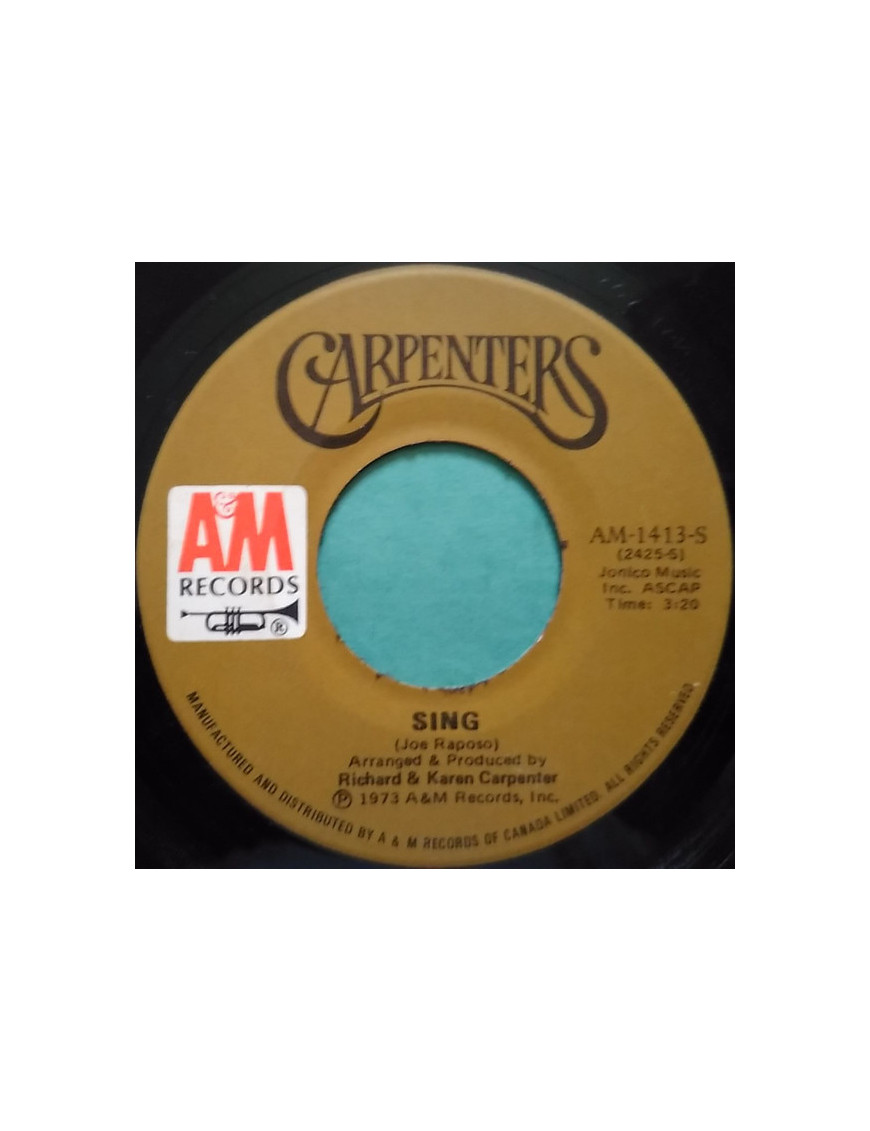 Singen Sie [Carpenters] – Vinyl 7", Single [product.brand] 1 - Shop I'm Jukebox 