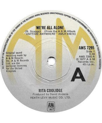 Nous sommes tous seuls [Rita Coolidge] - Vinyl 7", 45 tr/min, Single [product.brand] 1 - Shop I'm Jukebox 