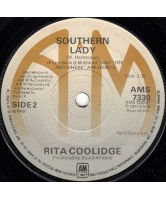 Mots [Rita Coolidge] - Vinyle 7", 45 tours [product.brand] 1 - Shop I'm Jukebox 