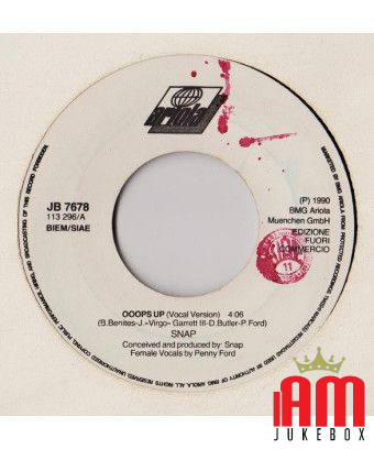 Ooops Up (Version vocale) What Did I Do To You [Snap!,...] - Vinyl 7", 45 RPM, Promo [product.brand] 1 - Shop I'm Jukebox 