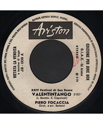 Valentintango This World Today Is A Mess [Piero Focaccia,...] – Vinyl 7", 45 RPM, Jukebox [product.brand] 1 - Shop I'm Jukebox 