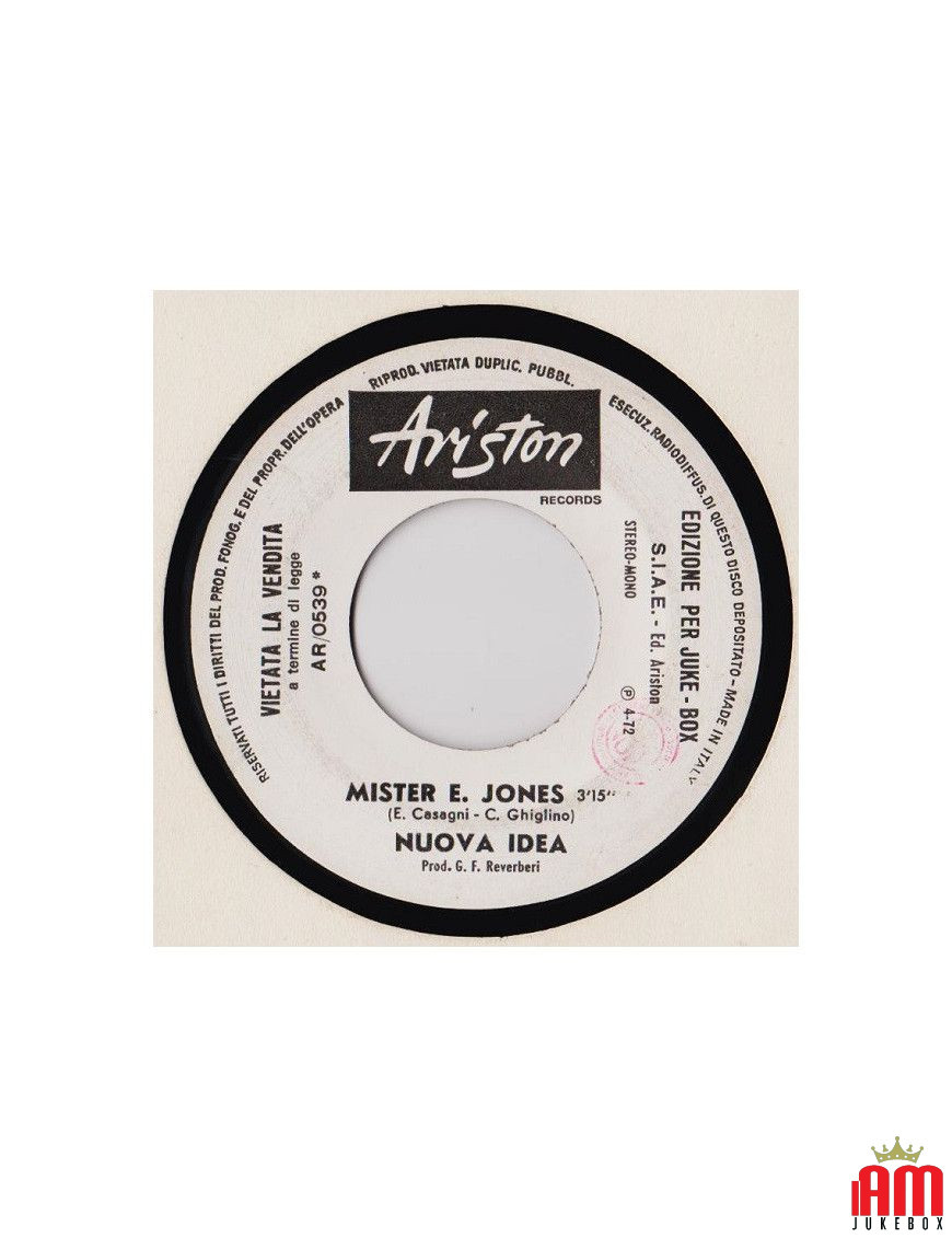 Mister E. Jones Il Mio Mondo D'Amore [Nuova Idea,...] - Vinyl 7", 45 RPM, Jukebox [product.brand] 1 - Shop I'm Jukebox 