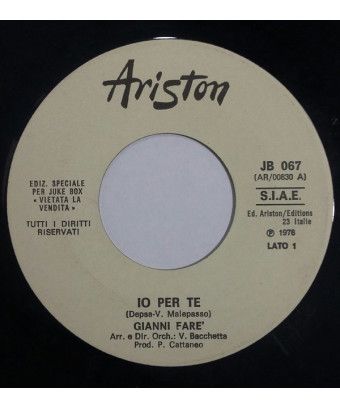 Io Per Te Do Or Die [Gianni Faré,...] - Vinyl 7", 45 RPM, Jukebox [product.brand] 1 - Shop I'm Jukebox 