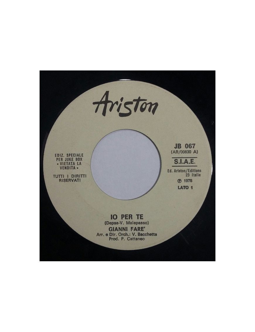 Io Per Te Do Or Die [Gianni Faré,...] - Vinyl 7", 45 RPM, Jukebox [product.brand] 1 - Shop I'm Jukebox 