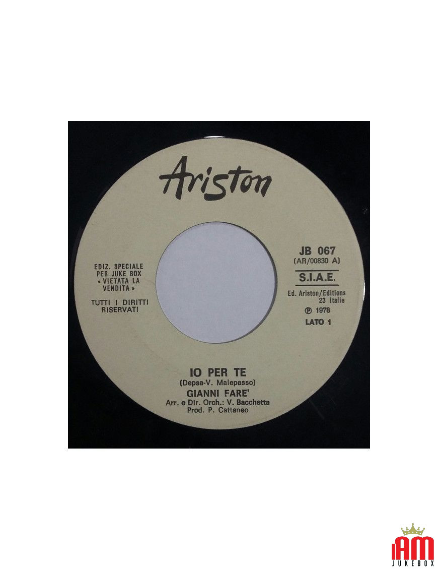 Io Per Te Do Or Die [Gianni Faré,...] – Vinyl 7", 45 RPM, Jukebox [product.brand] 1 - Shop I'm Jukebox 