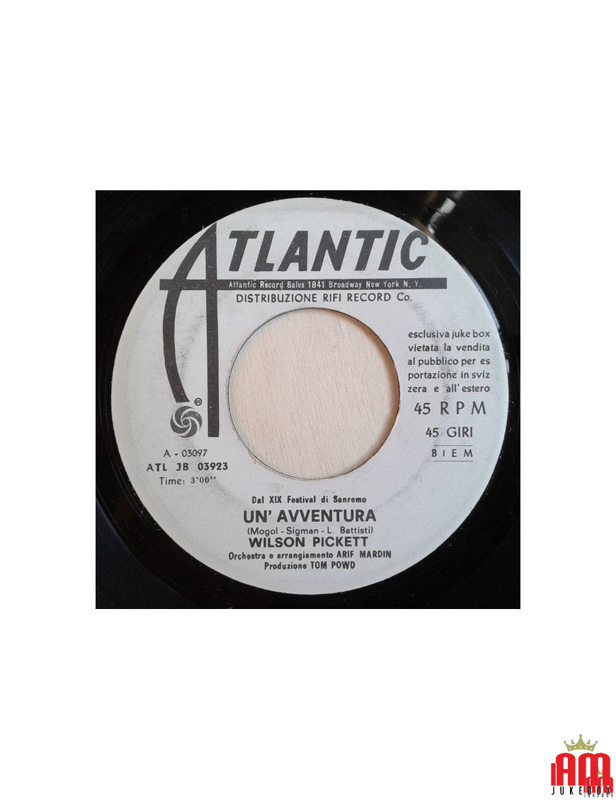 An Adventure Kisses, Kisses, Kisses [Wilson Pickett,...] - Vinyl 7", 45 RPM, Jukebox [product.brand] 1 - Shop I'm Jukebox 