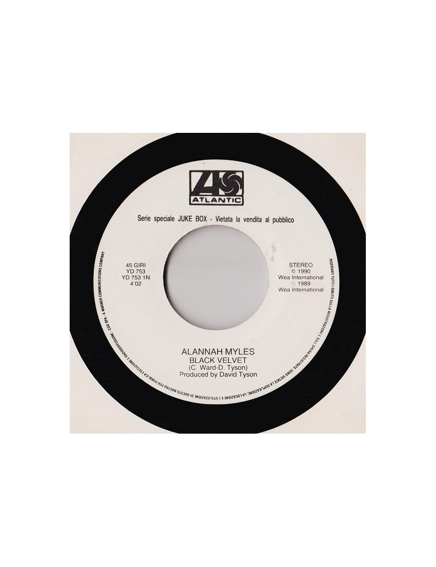 Black Velvet   L'Altra Donna [Alannah Myles,...] - Vinyl 7", 45 RPM, Jukebox