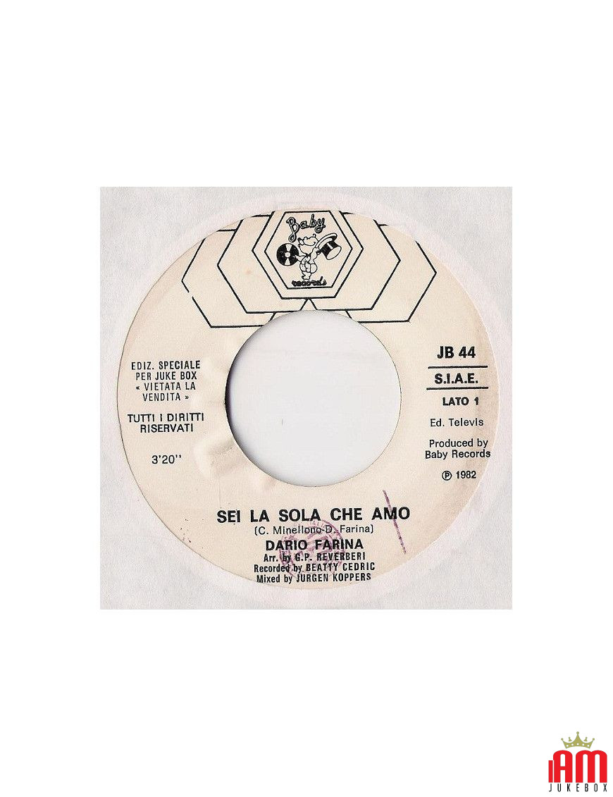 You're the Only One Who Loves Hip Hap Hop [Dario Farina,...] - Vinyl 7", 45 RPM, Jukebox [product.brand] 1 - Shop I'm Jukebox 