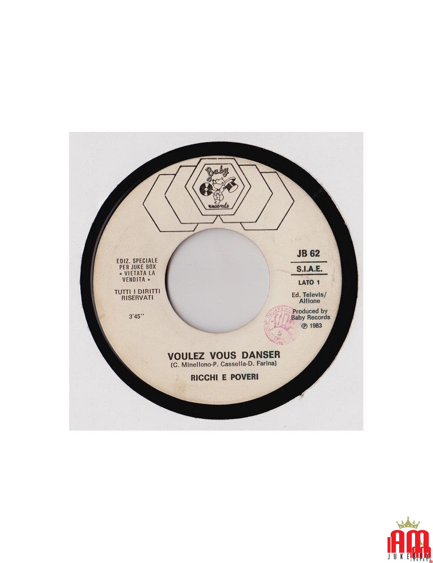 Voulez Vous Danser Just For Tonight [Ricchi E Poveri,...] – Vinyl 7", 45 RPM, Jukebox [product.brand] 1 - Shop I'm Jukebox 