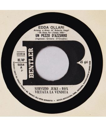 Un Pezzo D'Azzurro Quando Il Sole Scenderà [Edda Ollari,...] - Vinyl 7", 45 RPM, Jukebox [product.brand] 1 - Shop I'm Jukebox 