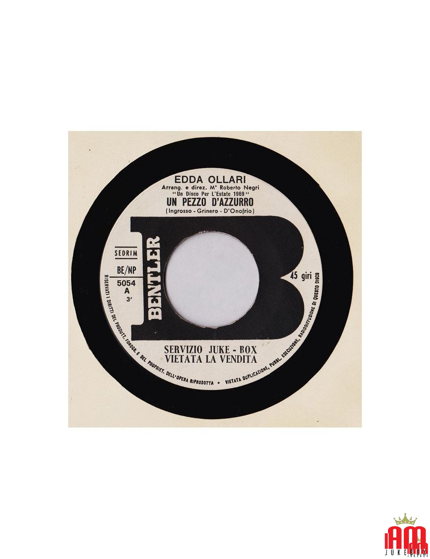 A Piece of Blue When the Sun Goes Down [Edda Ollari,...] - Vinyl 7", 45 RPM, Jukebox [product.brand] 1 - Shop I'm Jukebox 