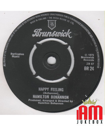 Happy Feeling [Hamilton Bohannon] - Vinyl 7", 45 RPM, Single [product.brand] 1 - Shop I'm Jukebox 