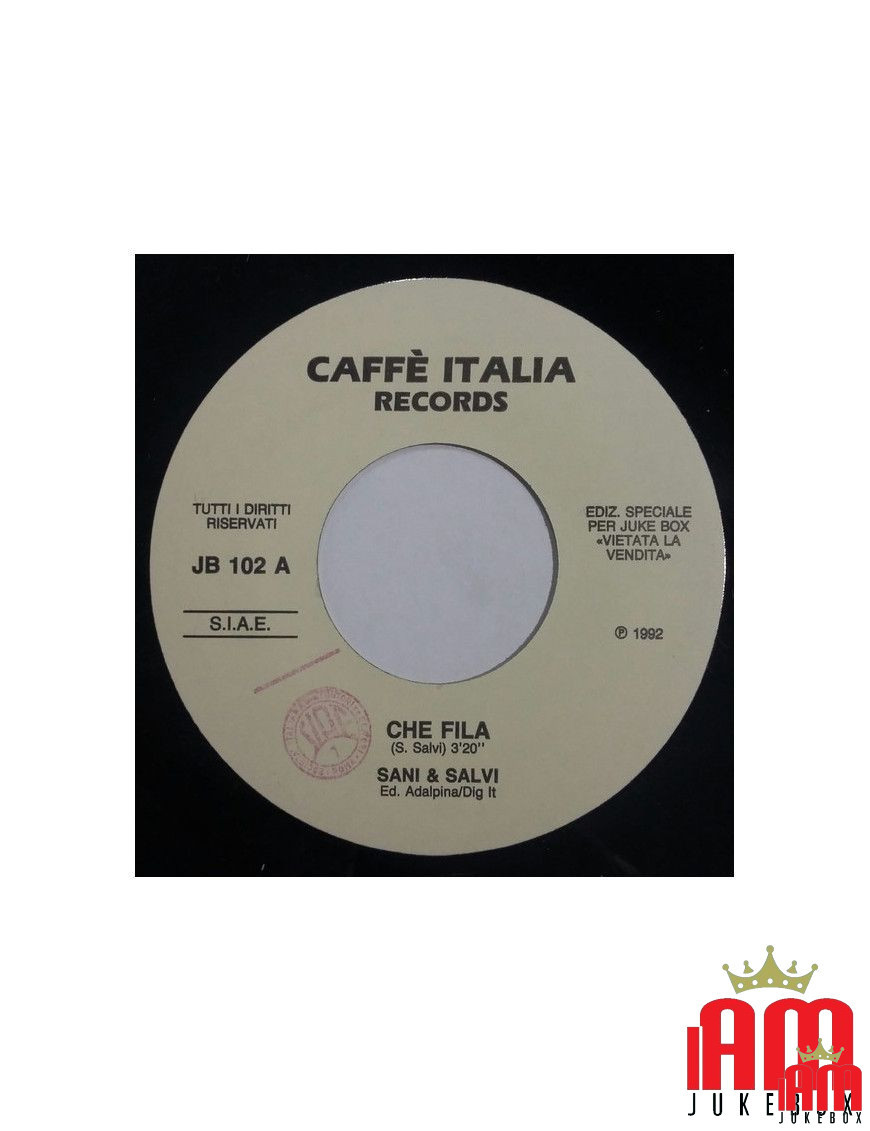 Che Fila Come On Baby [Sani & Salvi,...] - Vinyle 7", 45 RPM, Jukebox [product.brand] 1 - Shop I'm Jukebox 