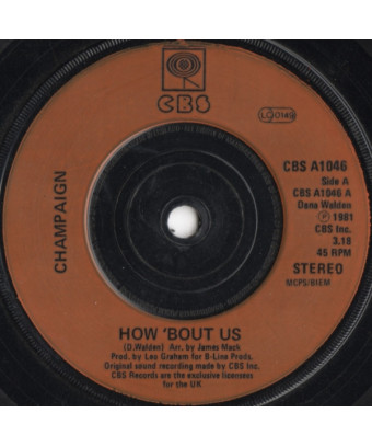 How 'Bout Us [Champaign] - Vinyle 7", 45 tours, Single [product.brand] 1 - Shop I'm Jukebox 