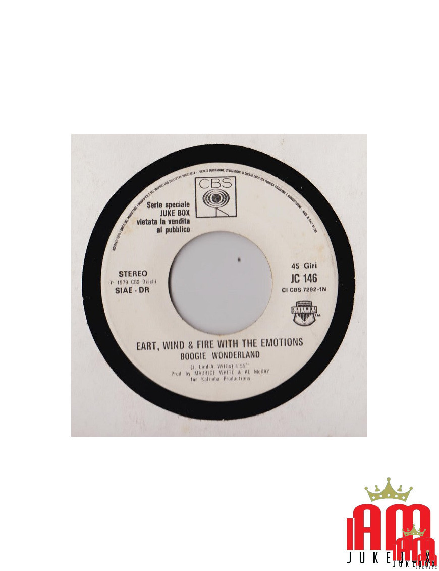 Boogie Wonderland It's My [Earth, Wind & Fire,...] – Vinyl 7", 45 RPM, Jukebox