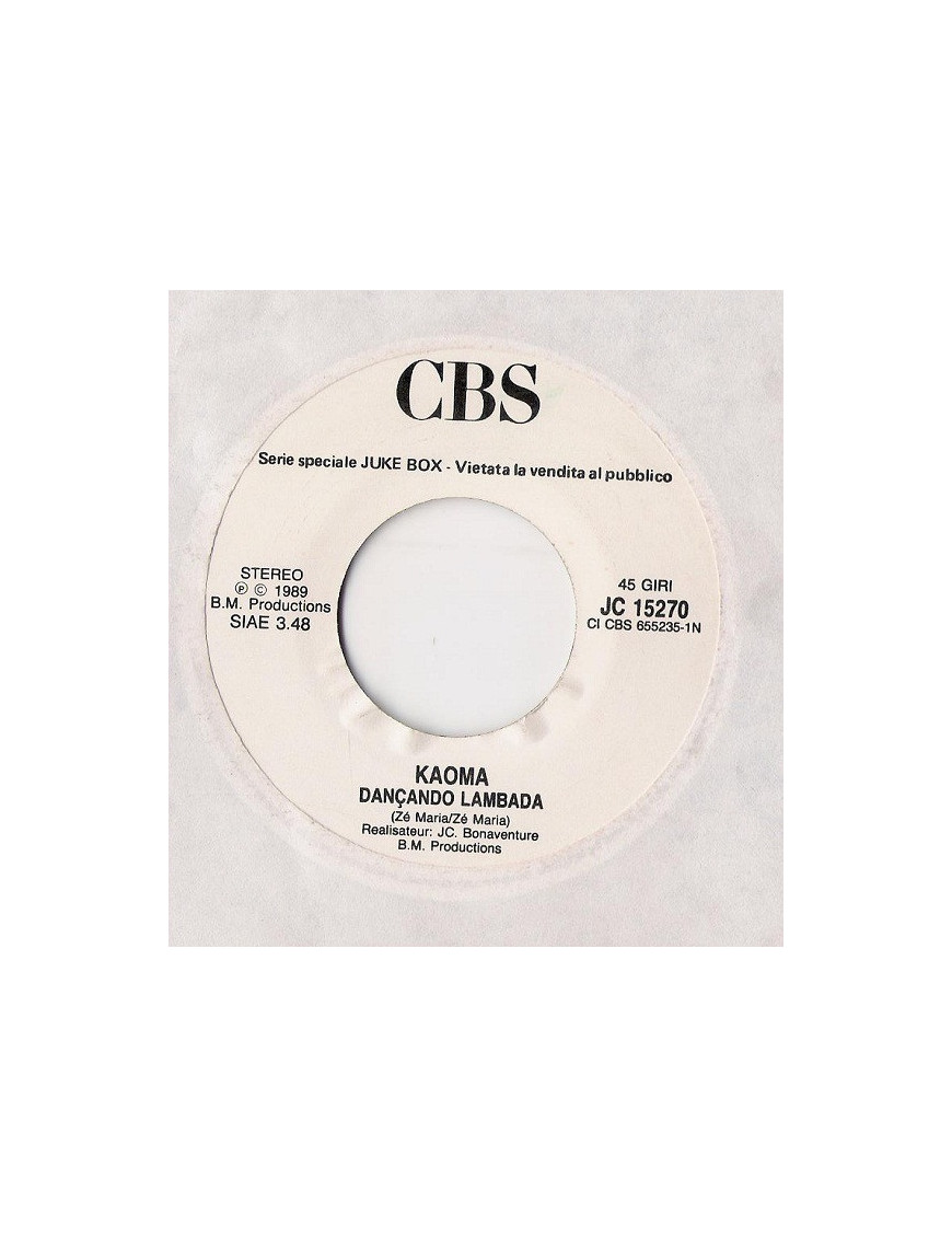 Dançando Lambada   Hangin' Tough [Kaoma,...] - Vinyl 7", 45 RPM, Jukebox, Stereo