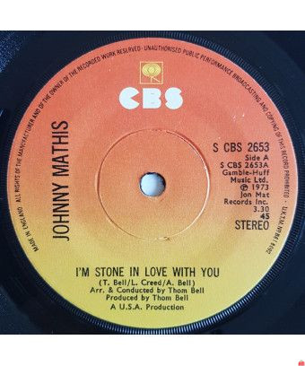 I'm Stone In Love With You [Johnny Mathis] – Vinyl 7", 45 RPM, Single, Stereo [product.brand] 1 - Shop I'm Jukebox 