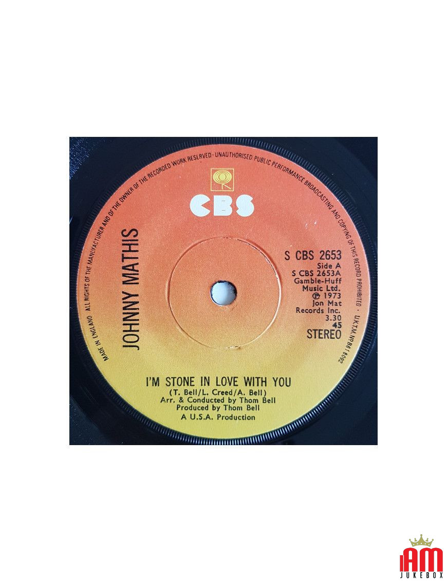 I'm Stone In Love With You [Johnny Mathis] – Vinyl 7", 45 RPM, Single, Stereo [product.brand] 1 - Shop I'm Jukebox 