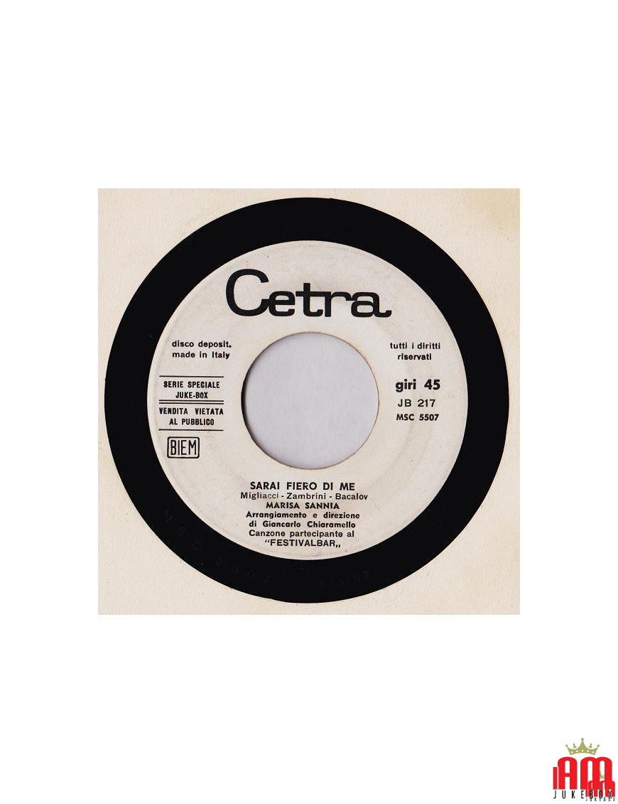 You'll be proud of me The mistake of wanting you This And That [Marisa Sannia,...] - Vinyl 7", 45 RPM, Jukebox [product.brand] 1