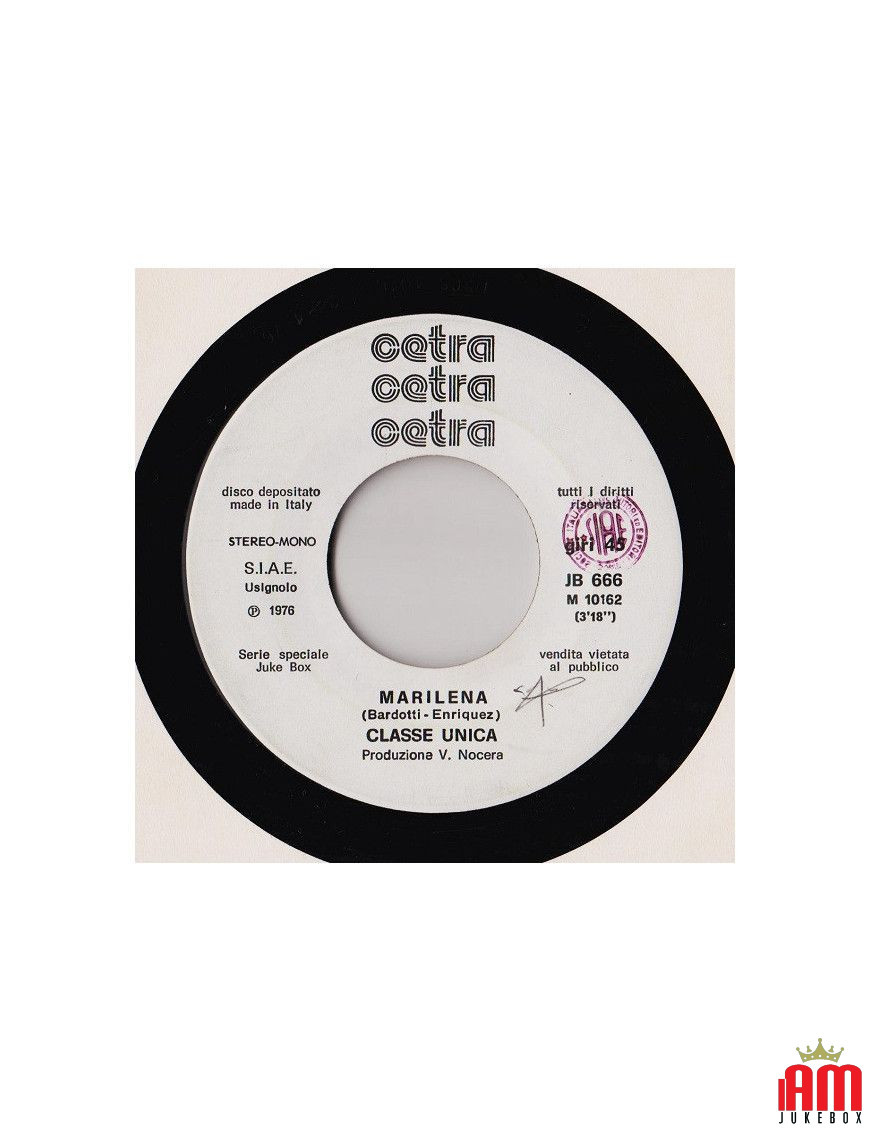 Marilena Instead Now [Classe Unica,...] - Vinyl 7", 45 RPM, Jukebox [product.brand] 1 - Shop I'm Jukebox 