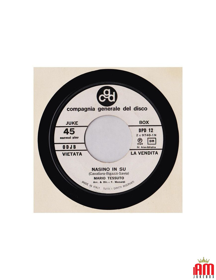 Nasino In Su [Mario Tessuto] - Vinyl 7", 45 RPM, Jukebox [product.brand] 1 - Shop I'm Jukebox 