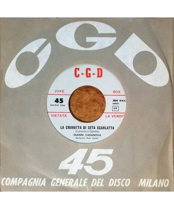 La cravate en soie écarlate Un baiser inutile [Gianni Casanova] - Vinyl 7", 45 RPM, Jukebox [product.brand] 1 - Shop I'm Jukebox