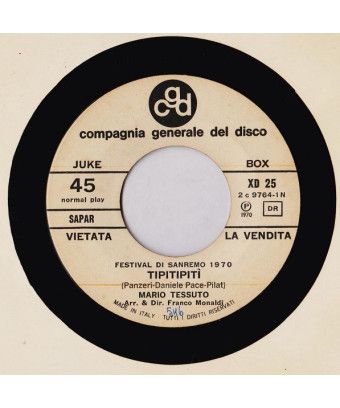 Tipitipitipitì Canzone Blu [Mario Tessuto,...] - Vinyl 7", 45 RPM, Jukebox [product.brand] 1 - Shop I'm Jukebox 