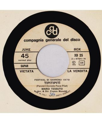 Tipitipitipitì Canzone Blu [Mario Tessuto,...] – Vinyl 7", 45 RPM, Jukebox [product.brand] 1 - Shop I'm Jukebox 