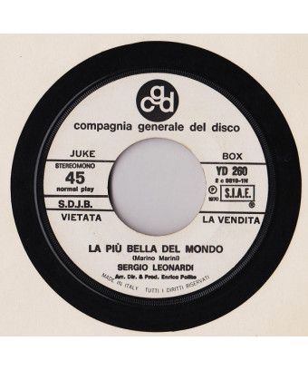 La Più Bella Del Mondo Vent'Anni [Sergio Leonardi,...] - Vinyl 7", 45 RPM, Jukebox [product.brand] 1 - Shop I'm Jukebox 