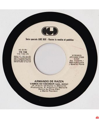 Vamos Ad Escobar (Vers. Remix) Agent Double O Soul [Armando De Razza,...] - Vinyle 7", 45 RPM, Jukebox [product.brand] 1 - Shop 