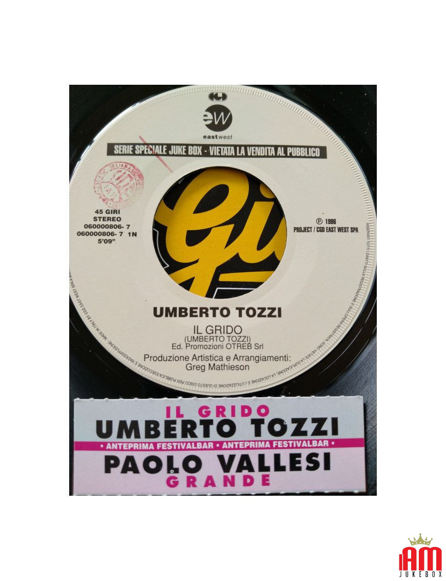 Il Grido Grande [Umberto Tozzi,...] - Vinyl 7", 45 RPM, Promo [product.brand] 1 - Shop I'm Jukebox 