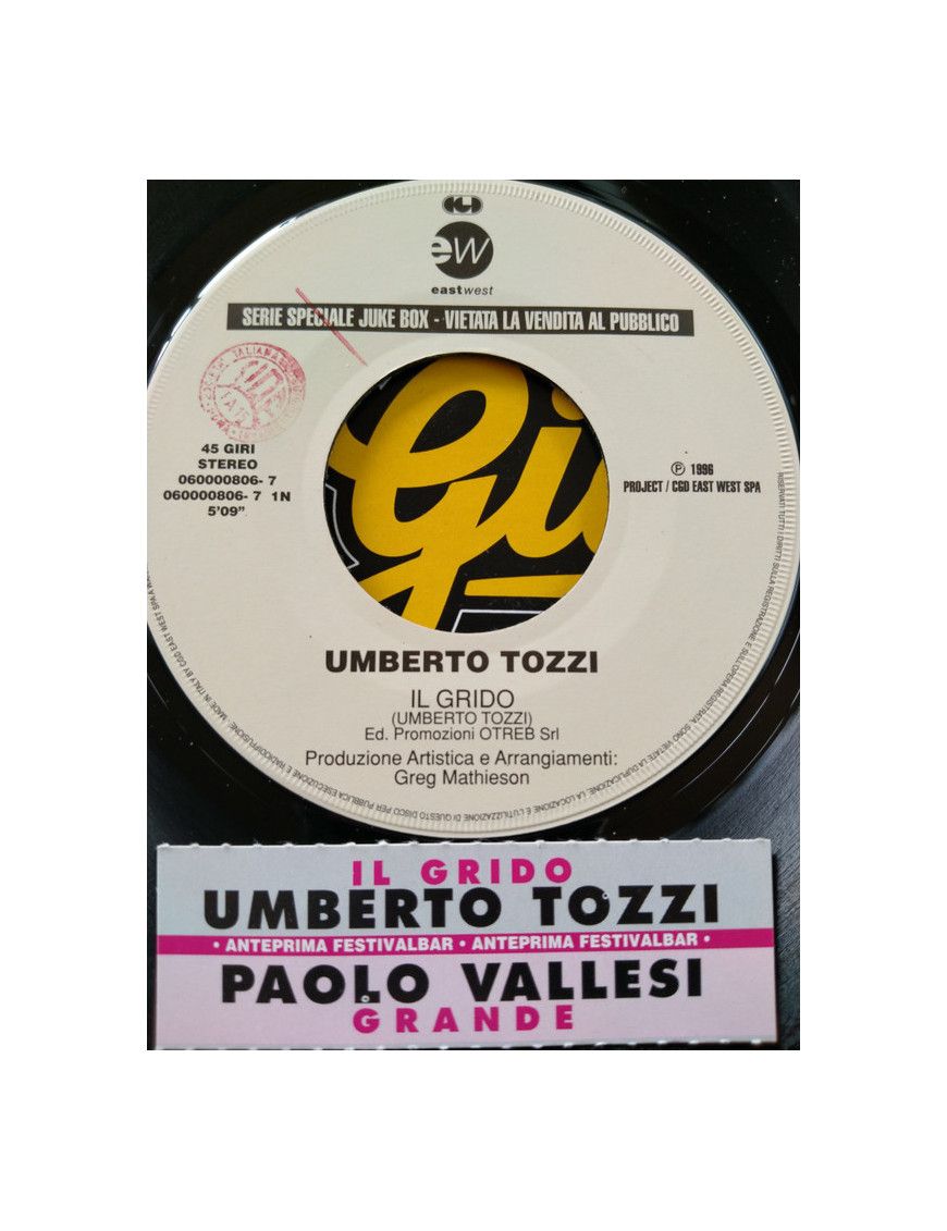 Il Grido Grande [Umberto Tozzi,...] - Vinyl 7", 45 RPM, Promo [product.brand] 1 - Shop I'm Jukebox 