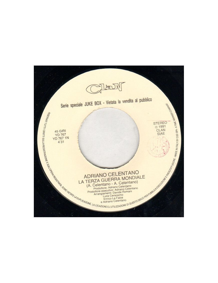 La Terza Guerra Mondiale Letto Di Foglie [Adriano Celentano] - Vinyl 7", 45 RPM, Jukebox [product.brand] 1 - Shop I'm Jukebox ia