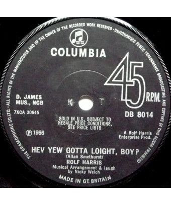 Hev Yew Gotta Loight, Junge? [Rolf Harris] – Vinyl 7", 45 RPM, Single [product.brand] 1 - Shop I'm Jukebox 