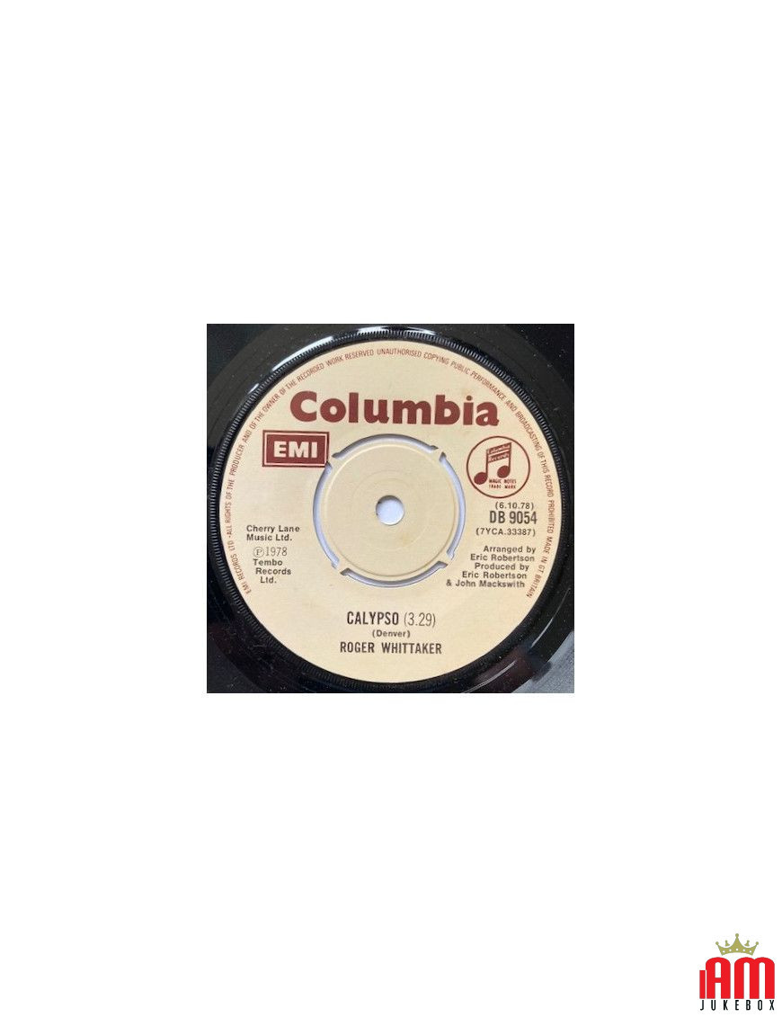 Calypso [Roger Whittaker] - Vinyle 7", 45 tours, Single [product.brand] 1 - Shop I'm Jukebox 