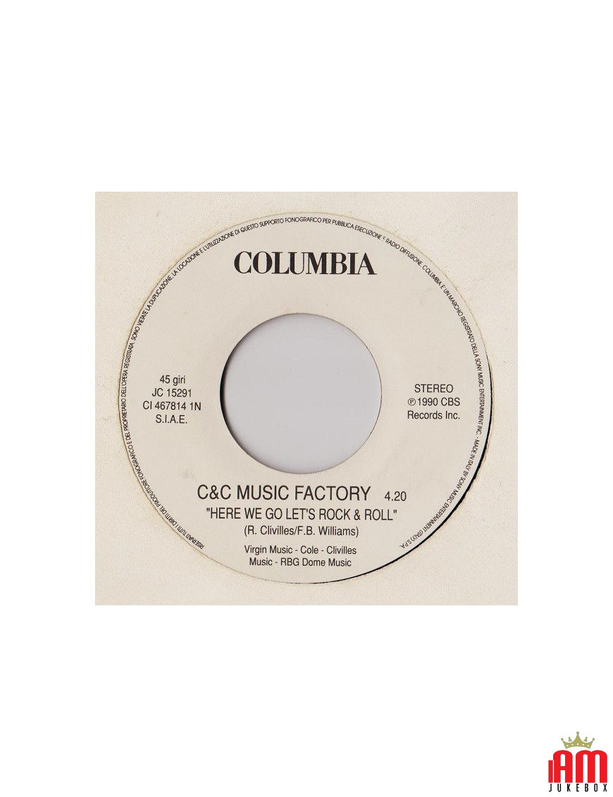 Here We Go Let's Rock & Roll Shine On [C + C Music Factory,...] - Vinyl 7", 45 RPM, Stereo [product.brand] 1 - Shop I'm Jukebox 