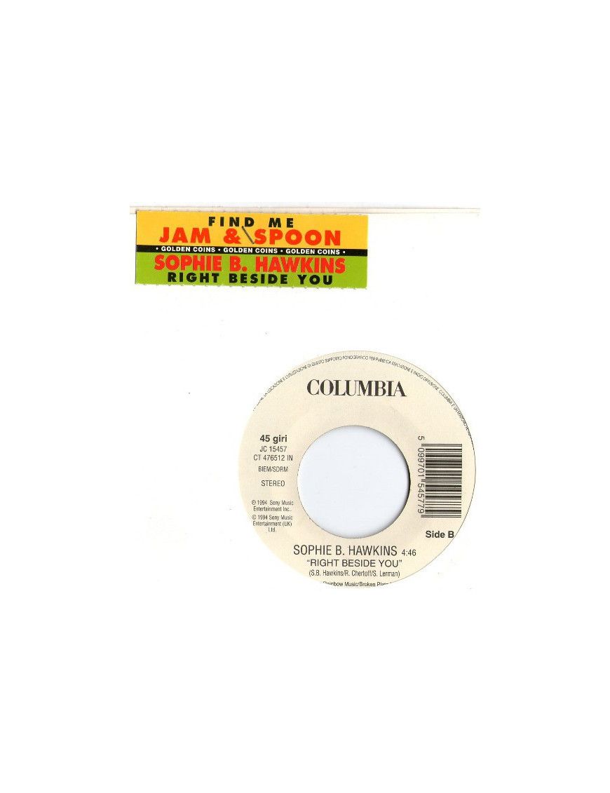 Find Me Right Beside You [Jam & Spoon,...] - Vinyl 7", 45 RPM, Jukebox [product.brand] 1 - Shop I'm Jukebox 