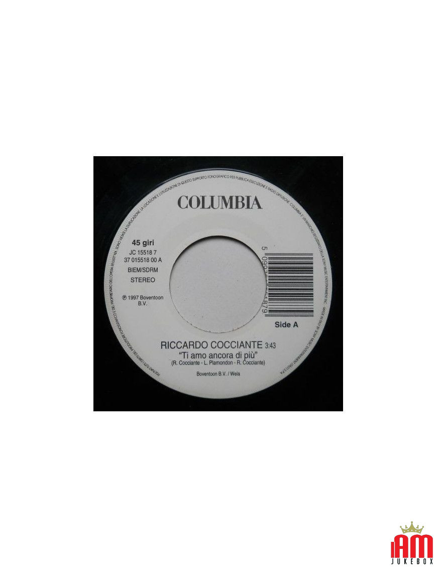 I Love You Even More A Prisoner Of The Past [Riccardo Cocciante,...] - Vinyl 7", 45 RPM, Jukebox [product.brand] 1 - Shop I'm Ju