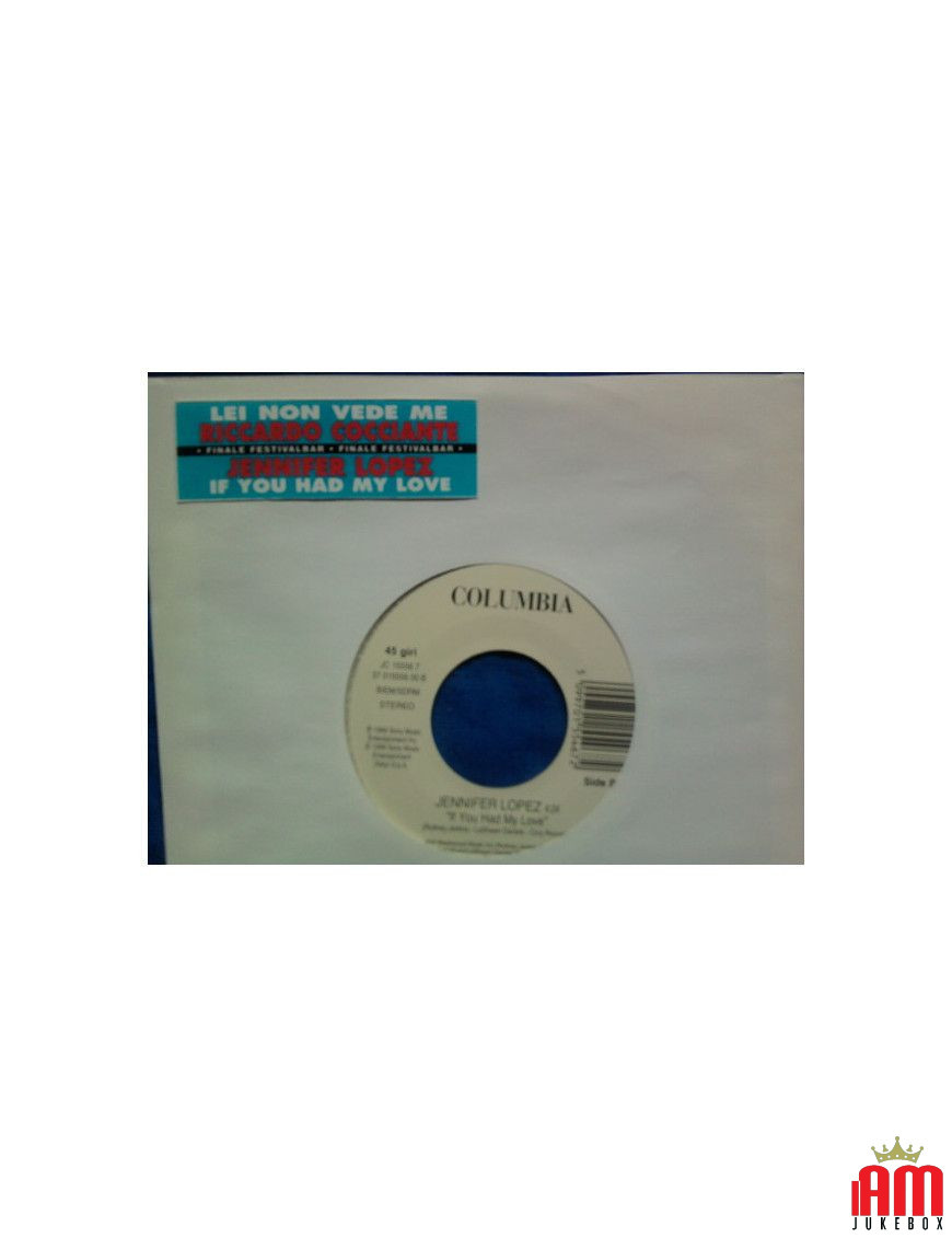 Lei Non Vede Me If You Had My Love [Riccardo Cocciante,...] - Vinyl 7", 45 RPM [product.brand] 1 - Shop I'm Jukebox 