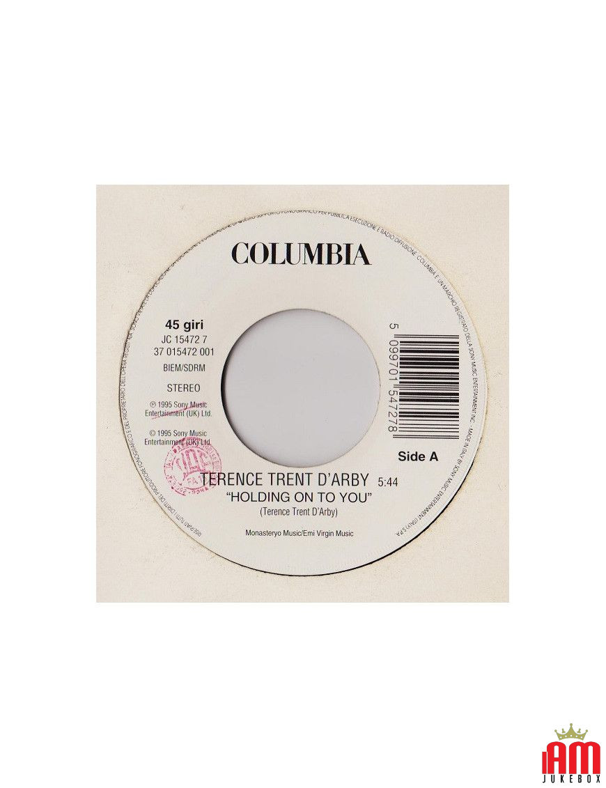 Je m'accroche à toi, je marche au soleil [Terence Trent D'Arby,...] - Vinyl 7", 45 RPM [product.brand] 1 - Shop I'm Jukebox 